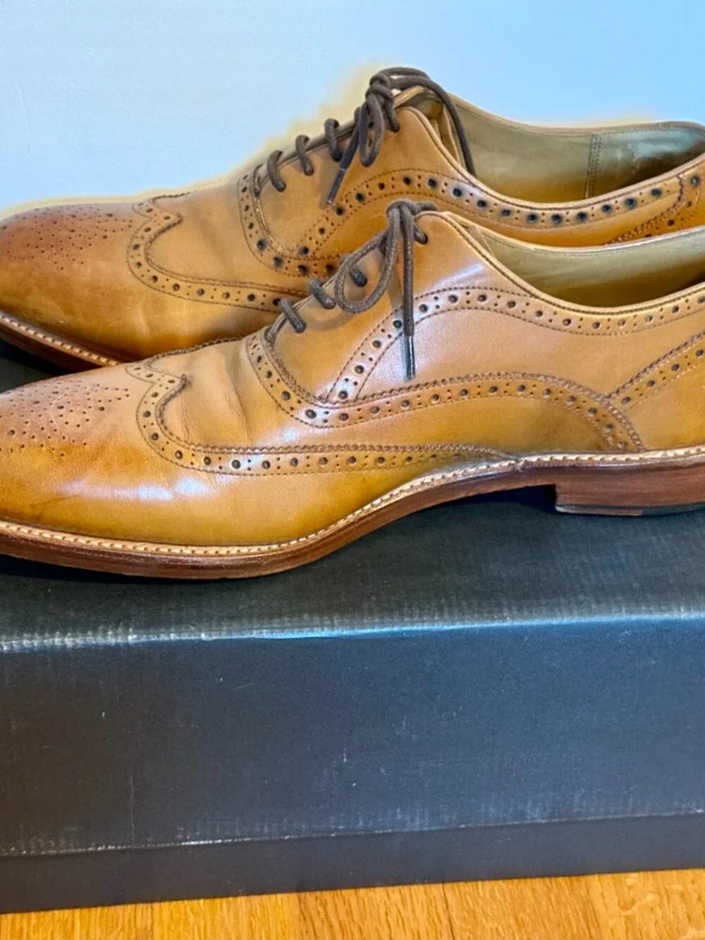 Oliver Sweeney Aldeburgh Tan Oxford Brogues - Size 13
